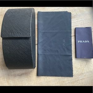 PRADA Black Sunglasses Case with Cloth